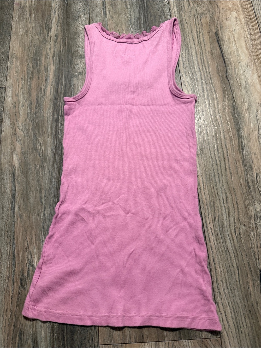 Old Navy Pink Ruffle-Edge Ribbed Tank - Picture 4 of 4
